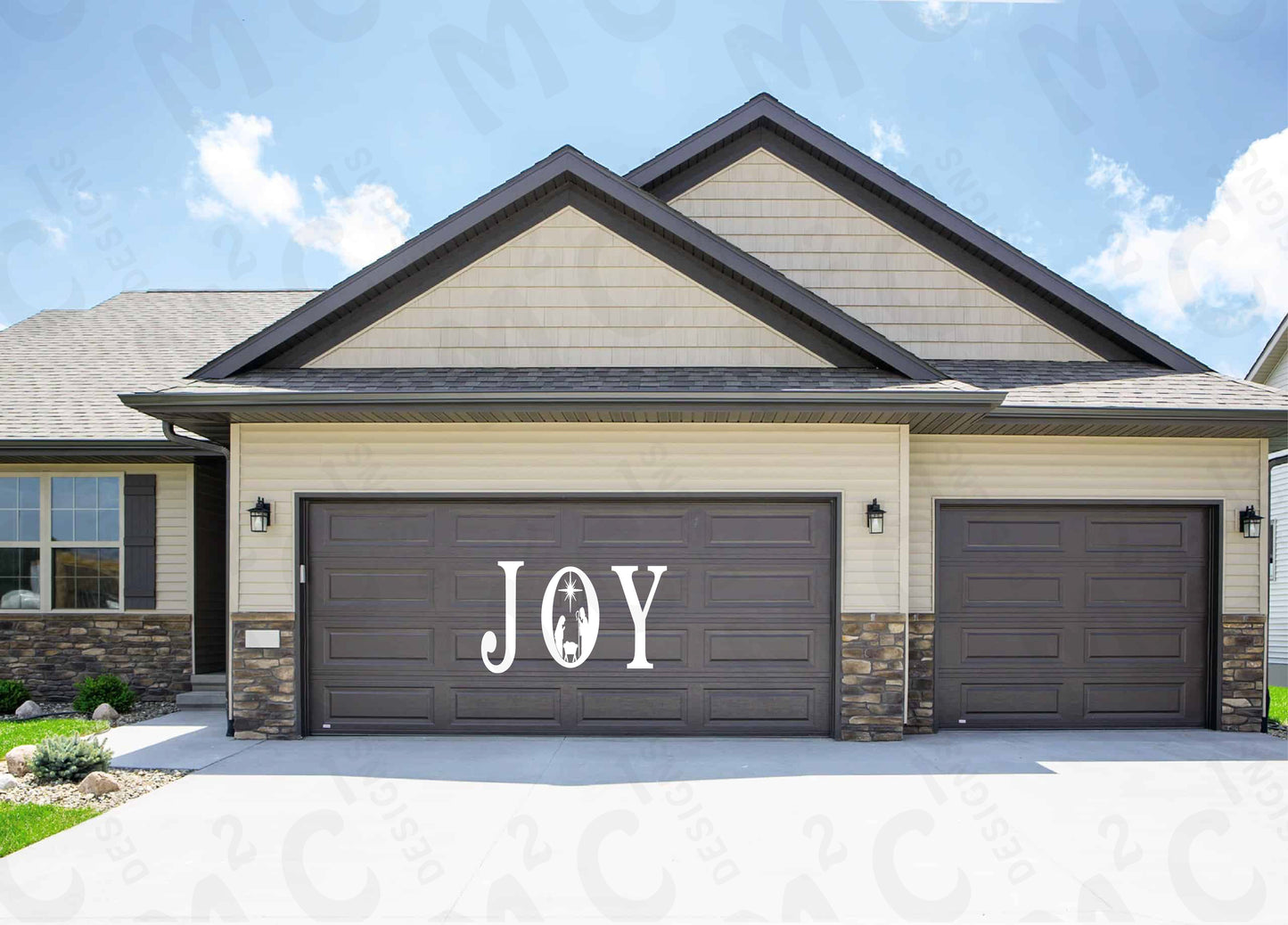 JOY Nativity garage door magnets, Peace sign, Outdoor decorations image 3