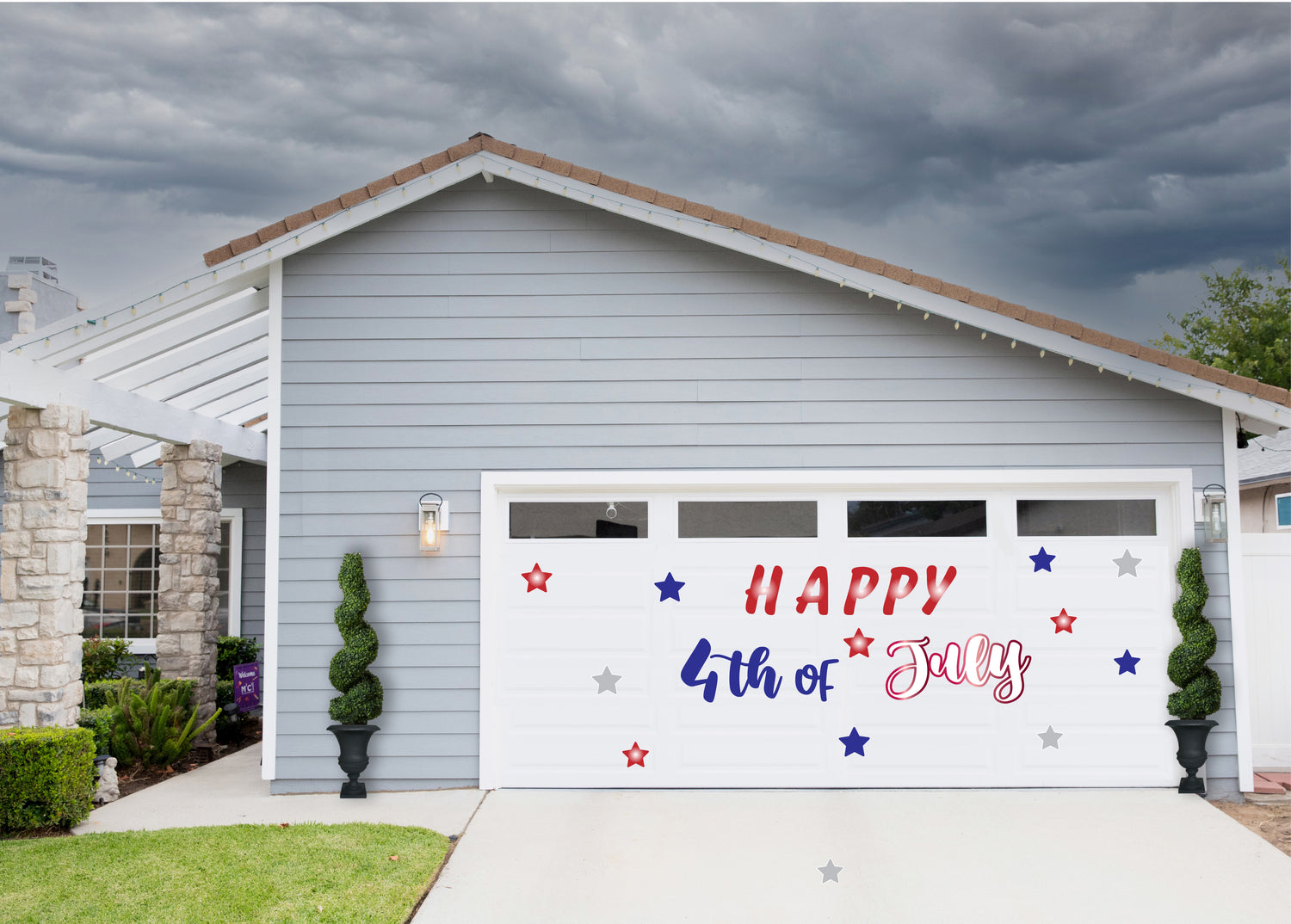 Fourth of July Sign | Reusable Independence Day Sign | Red White and Blue sign image 0
