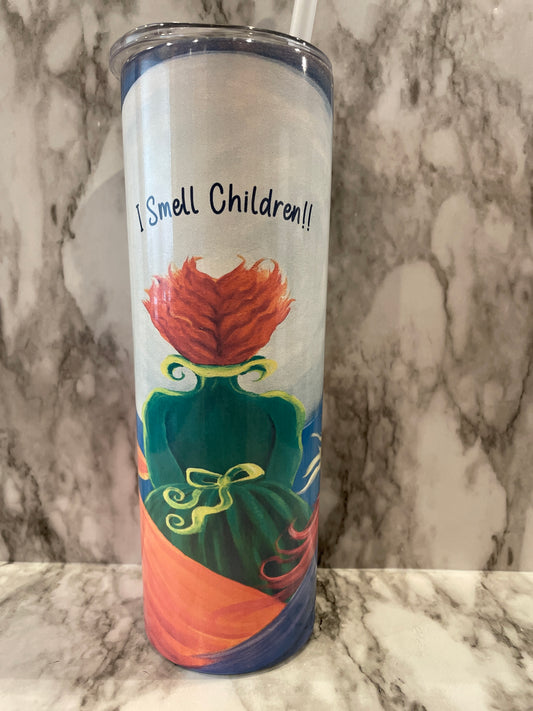 Hocus Pocus 20 oz tumbler | I smell children Tumbler image 0