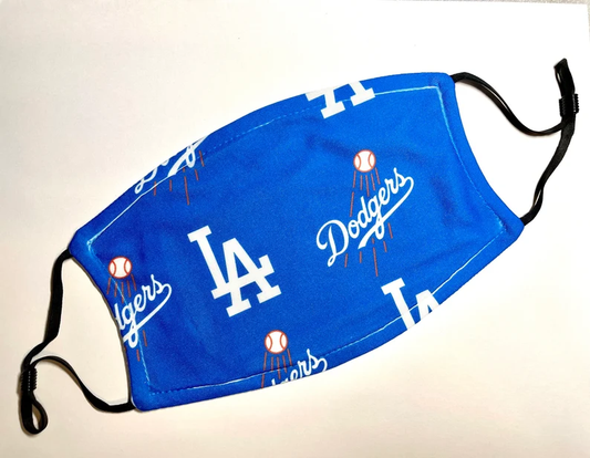 Dodgers Sugar Skull Baseball Face Mask | LA Dodgers Mask | Dodger MLB image 0