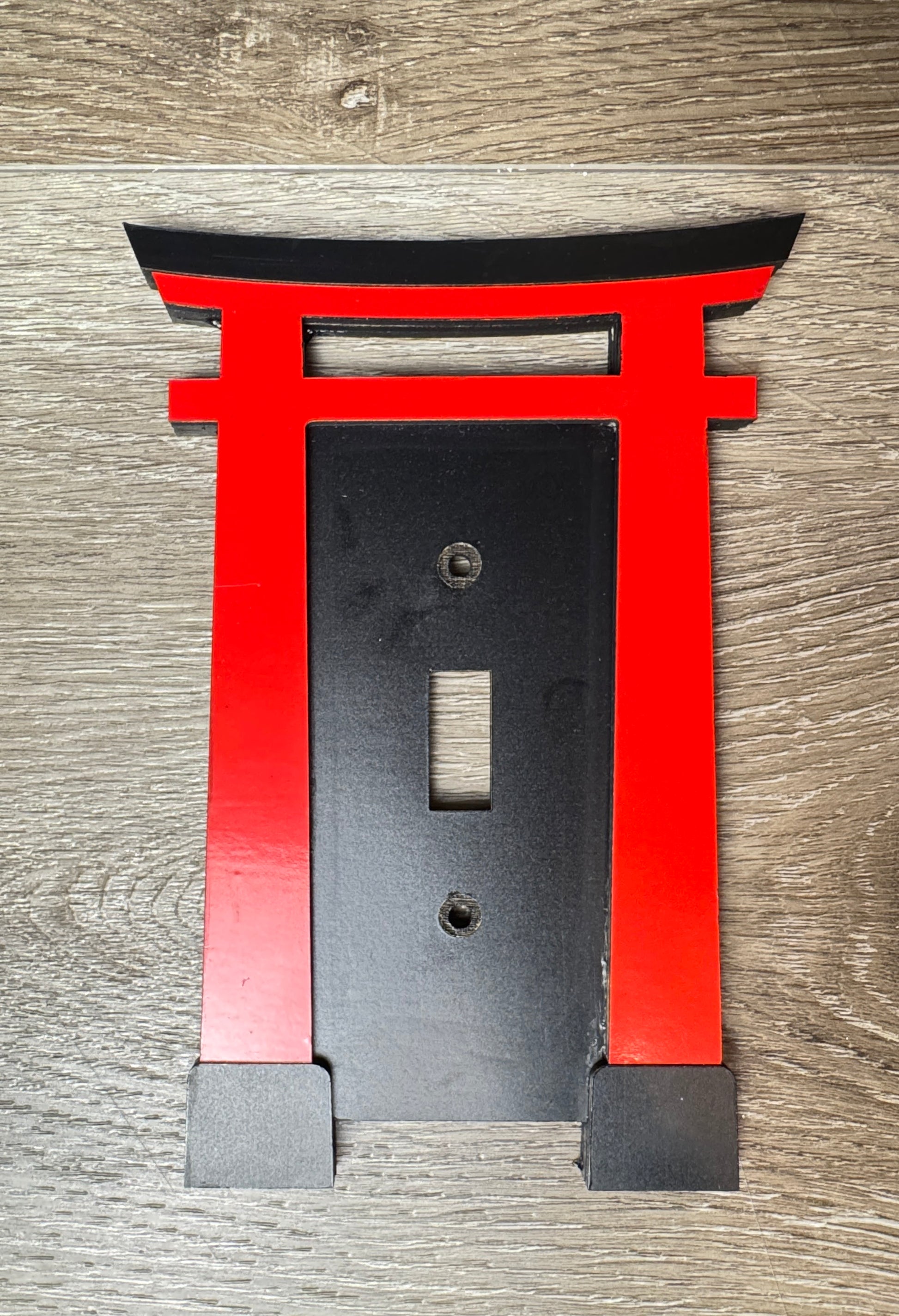 Japanese Torii Gate (Asian Temple icon, Japan design) Wood Cover Plate for Light image 7
