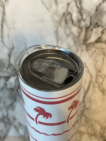 In-n-Out Tumbler, SoCal Food Tumbler, Red and white palm trees image 4