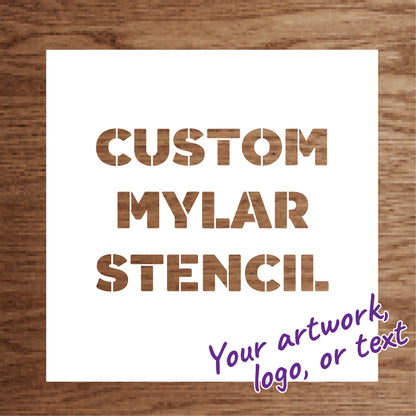 Custom stencils in reusable Mylar - images, text, logos, graphics. Woodworking, image 0