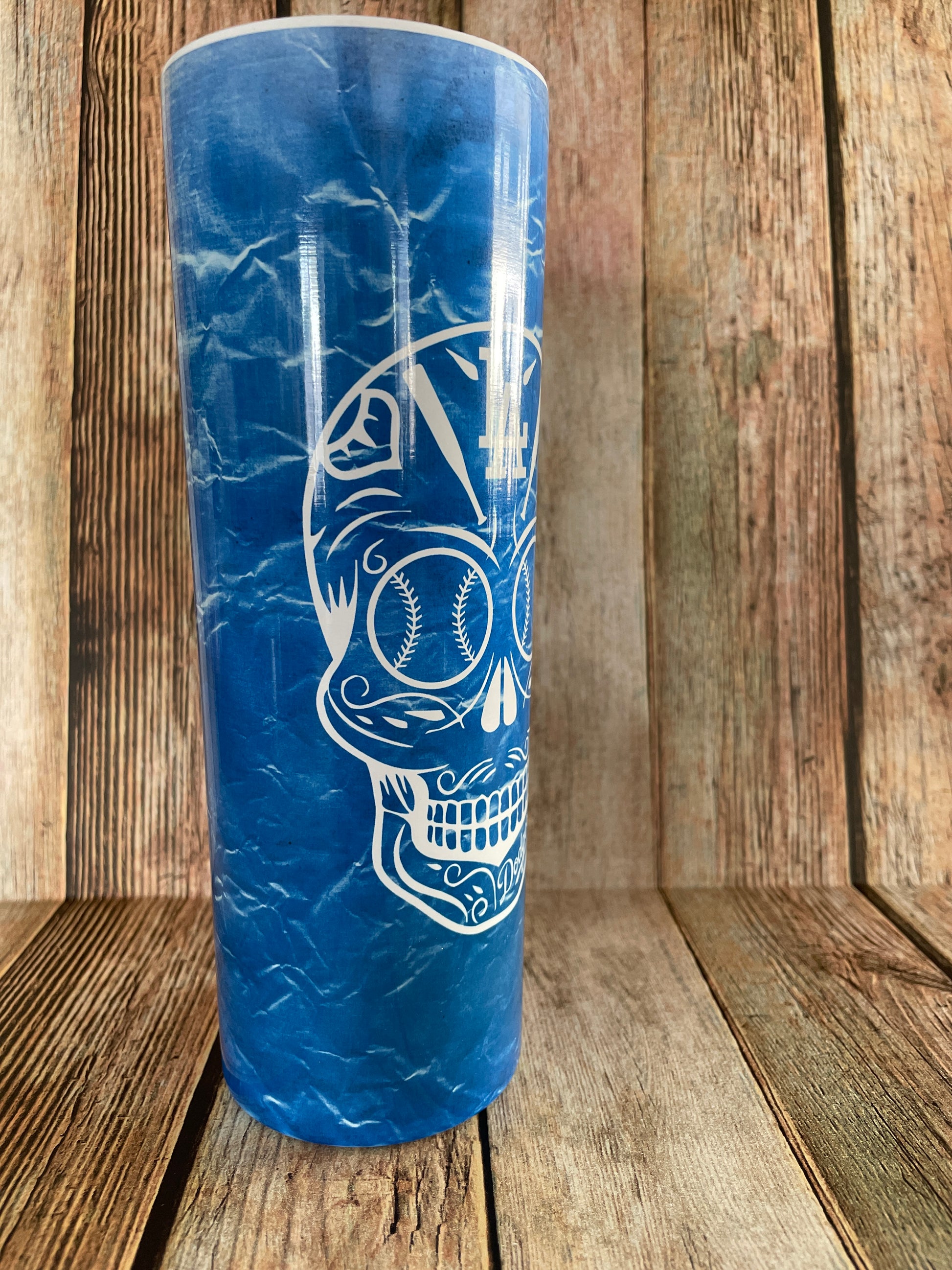 Sugar Skull Los Angeles Dodgers Baseball 20 oz tumbler image 11