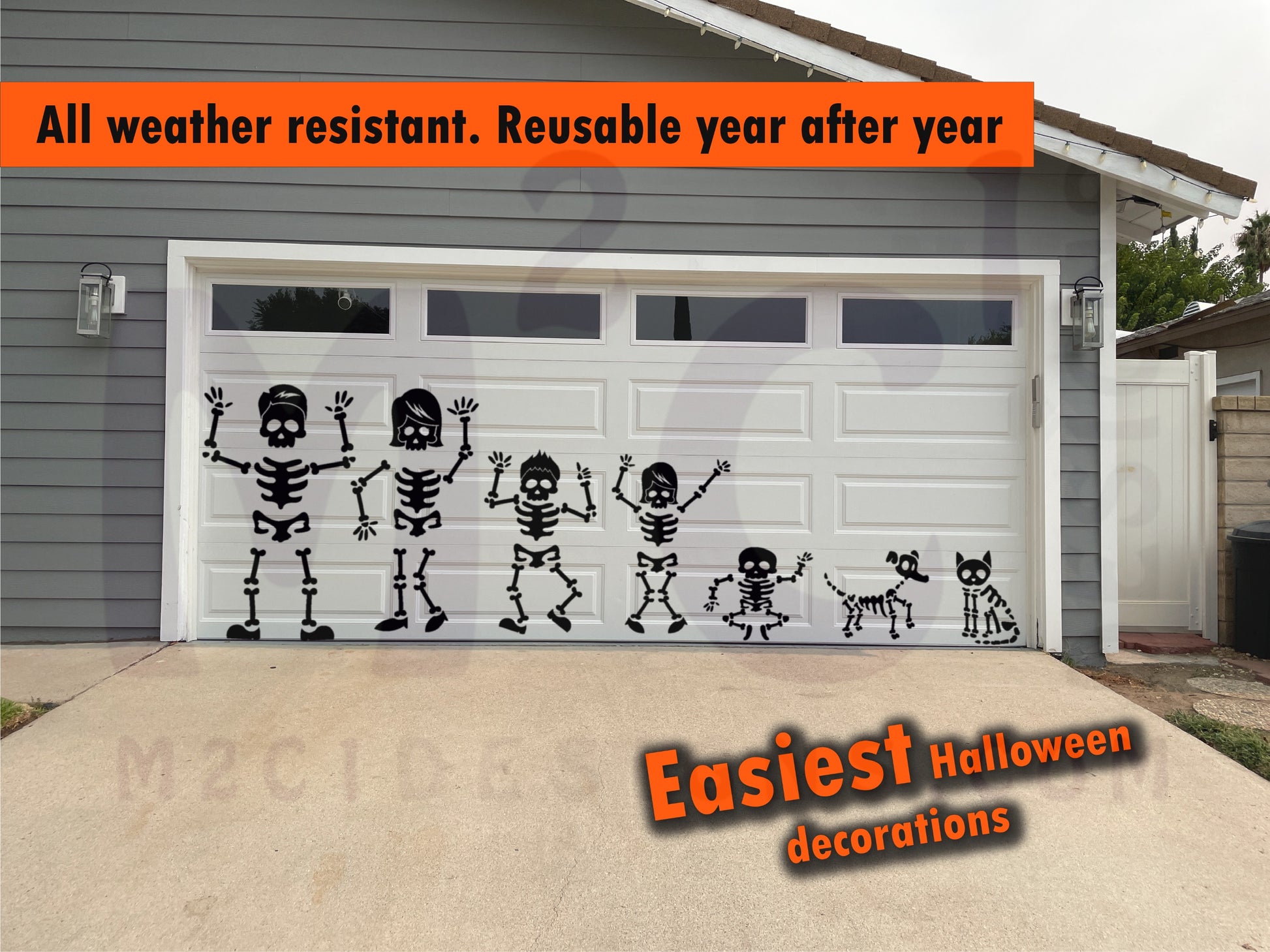 Life Sized Skeleton Family Magnet Decorations for Halloween | Large Skeleton Mag image 0