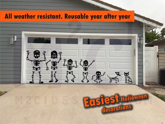 Life Sized Skeleton Family Magnet Decorations for Halloween | Large Skeleton Mag image 0