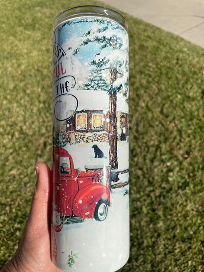 It's the most wonderful time of the year 20 oz tumbler | Vintage Truck Tumbler image 7