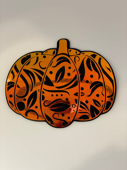 Pumpkin lace Magnets | Cutout Pumpkin Magnets | Halloween Decoration image 2