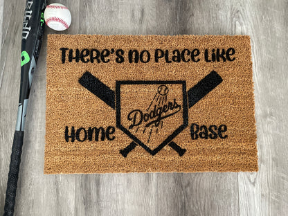 LA Dodgers There's no place like Home Base Doormat image 3