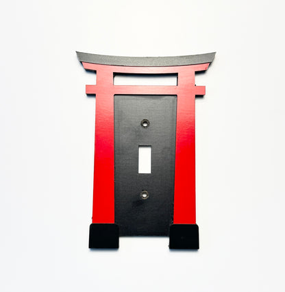Japanese Torii Gate (Asian Temple icon, Japan design) Wood Cover Plate for Light image 1