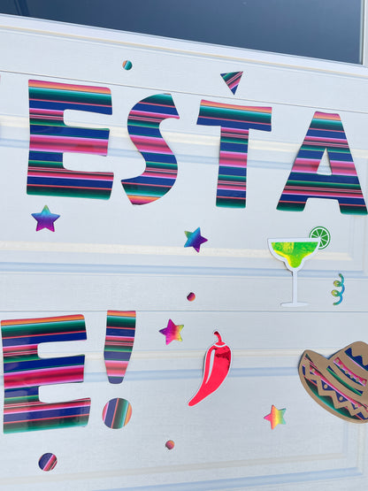 It's Fiesta Time Garage Door Magnets, Outdoor Decorations, Serape pattern decor image 9