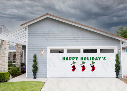Personalized Christmas Stocking Garage Magnets - Christmas Stockings - Merry Chr image 0