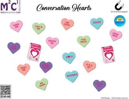 Jumbo Personalized Conversation Candy Heart Magnets image 2