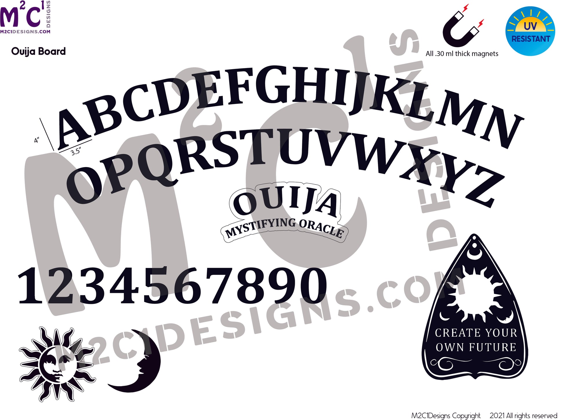 Ouija Spirit Board | Magnetic Handmade Talking Game image 13