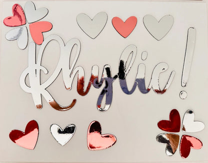 Happy Birthday Cruise Ship Cabin door decorations Magnet Set: Script Name, Balloons