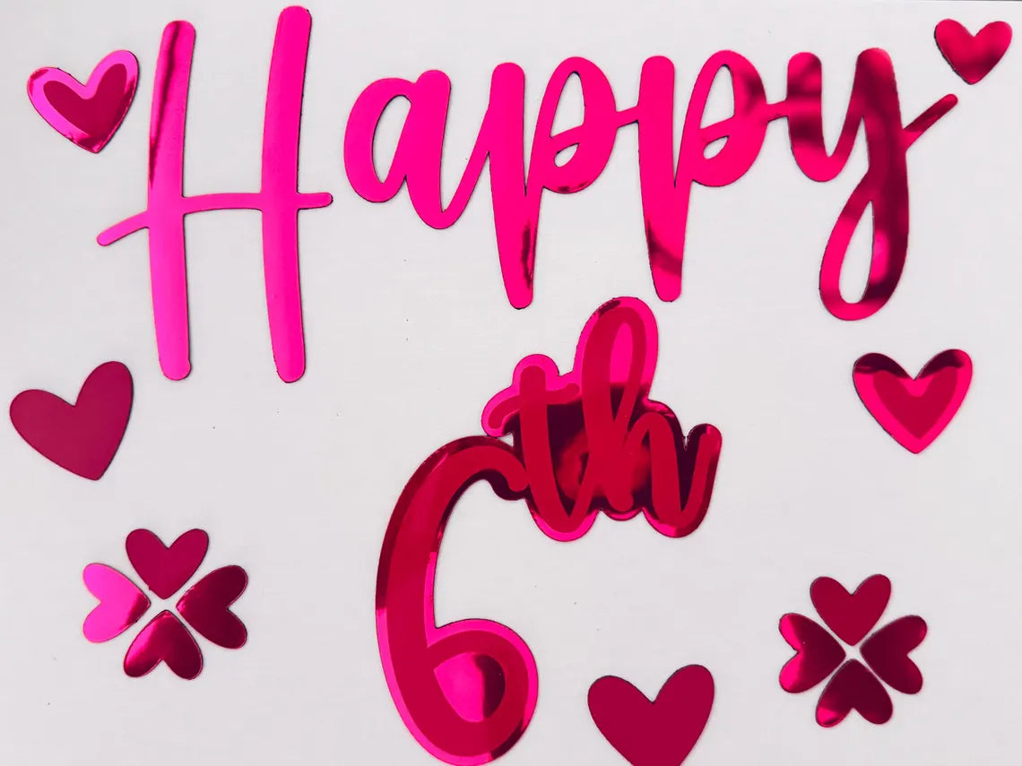 Happy Birthday Cruise Ship Cabin door decorations Magnet Set: Script Name, Balloons