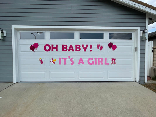 Baby Girl Announcement Magnet | Oh Baby Garage Door Decor