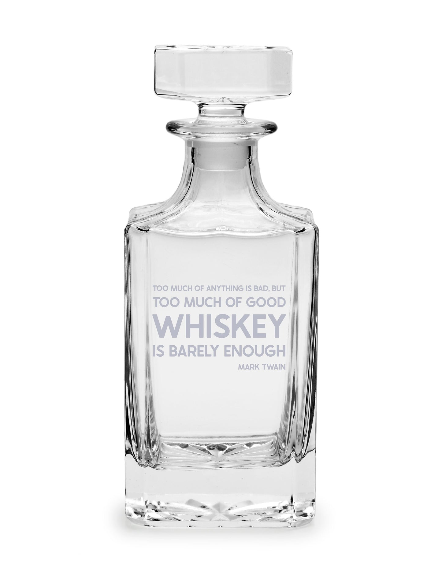 Laser Engraved Whiskey Decanter: Personalized Barware Gift