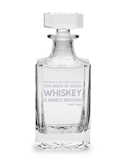 Laser Engraved Whiskey Decanter: Personalized Barware Gift