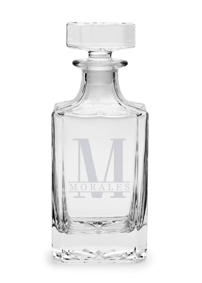 Laser Engraved Whiskey Decanter: Personalized Barware Gift