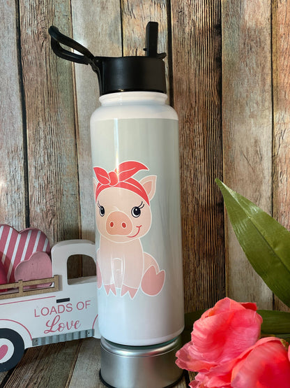 Pig Bandana Tumbler: Insulated Stainless Steel Drinkware