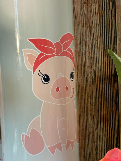 Pig Bandana Tumbler: Insulated Stainless Steel Drinkware