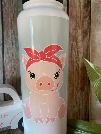 Pig Bandana Tumbler: Insulated Stainless Steel Drinkware