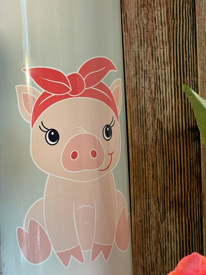 Pig Bandana Tumbler: Insulated Stainless Steel Drinkware