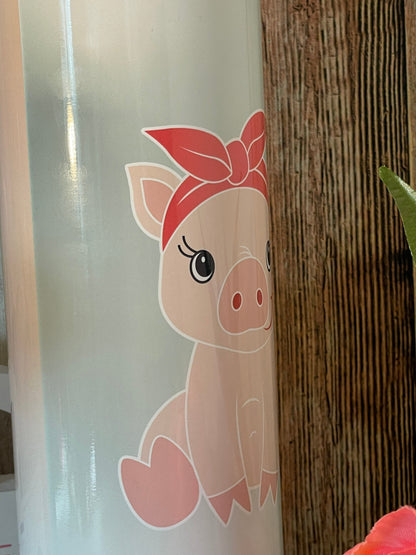 Pig Bandana Tumbler: Insulated Stainless Steel Drinkware