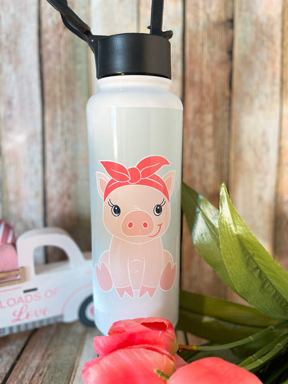 Pig Bandana Tumbler: Insulated Stainless Steel Drinkware