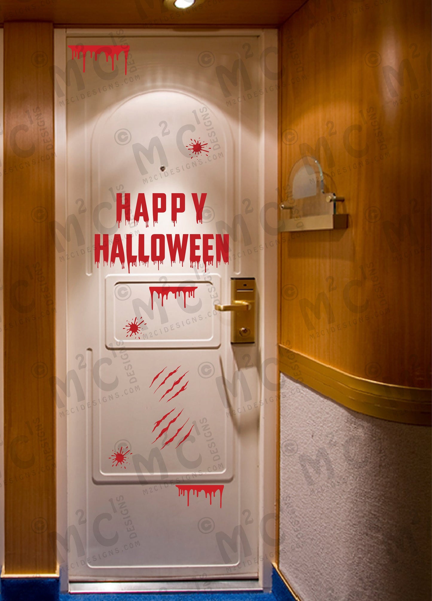 Happy Halloween Cruise Door Magnets: Spiders, Bats, Letters