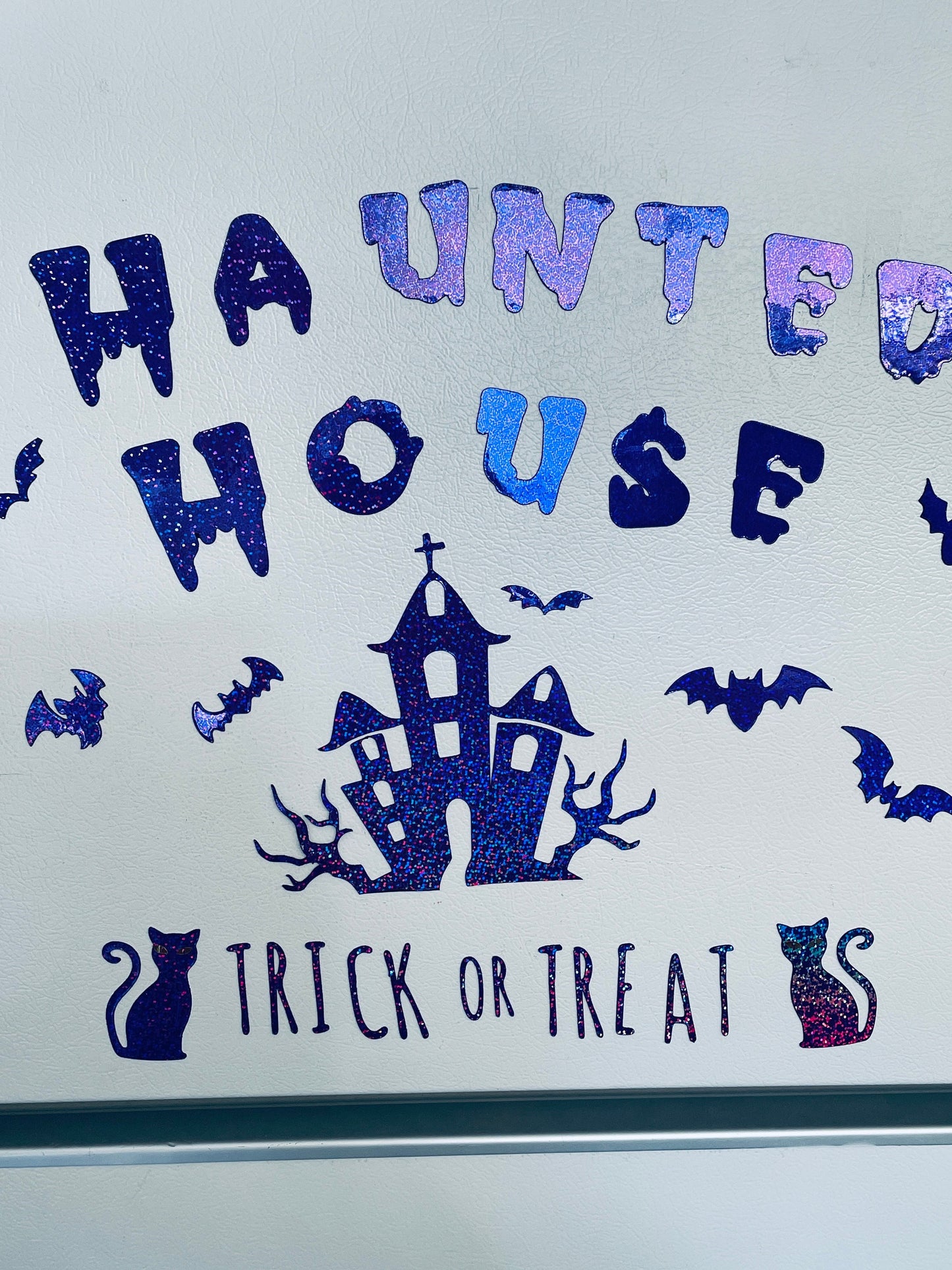 Haunted House Cruise Ship Magnets, Trick or Treat, Flying bats