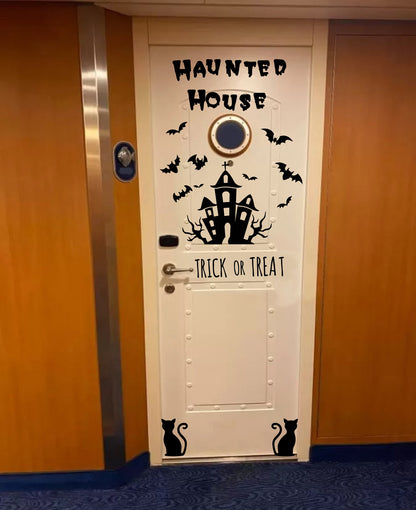 Haunted House Cruise Ship Magnets, Trick or Treat, Flying bats