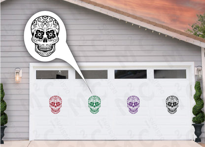Día de Muertos Sugar Skull Magnets: Festive Garage Door Decor