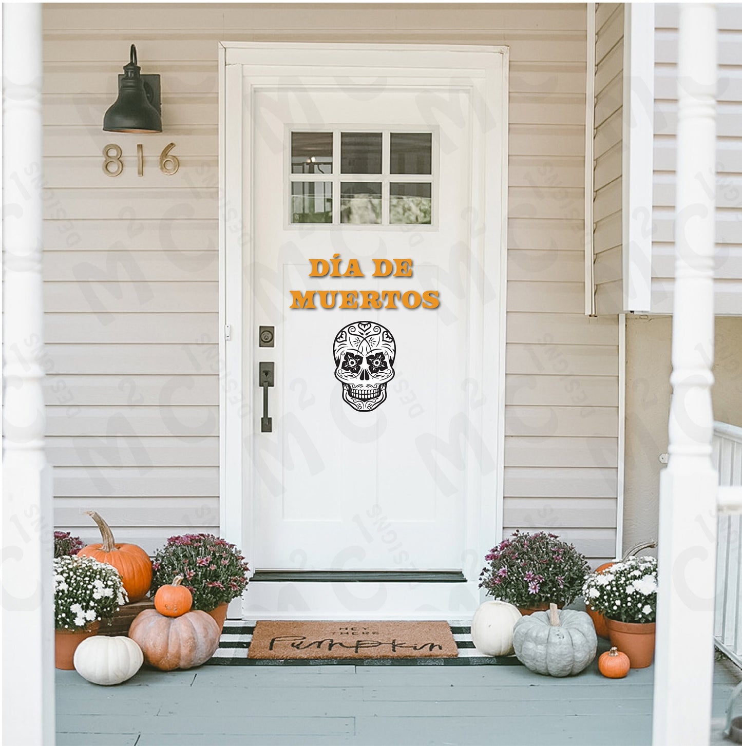 Día de Muertos Sugar Skull Magnets: Festive Garage Door Decor