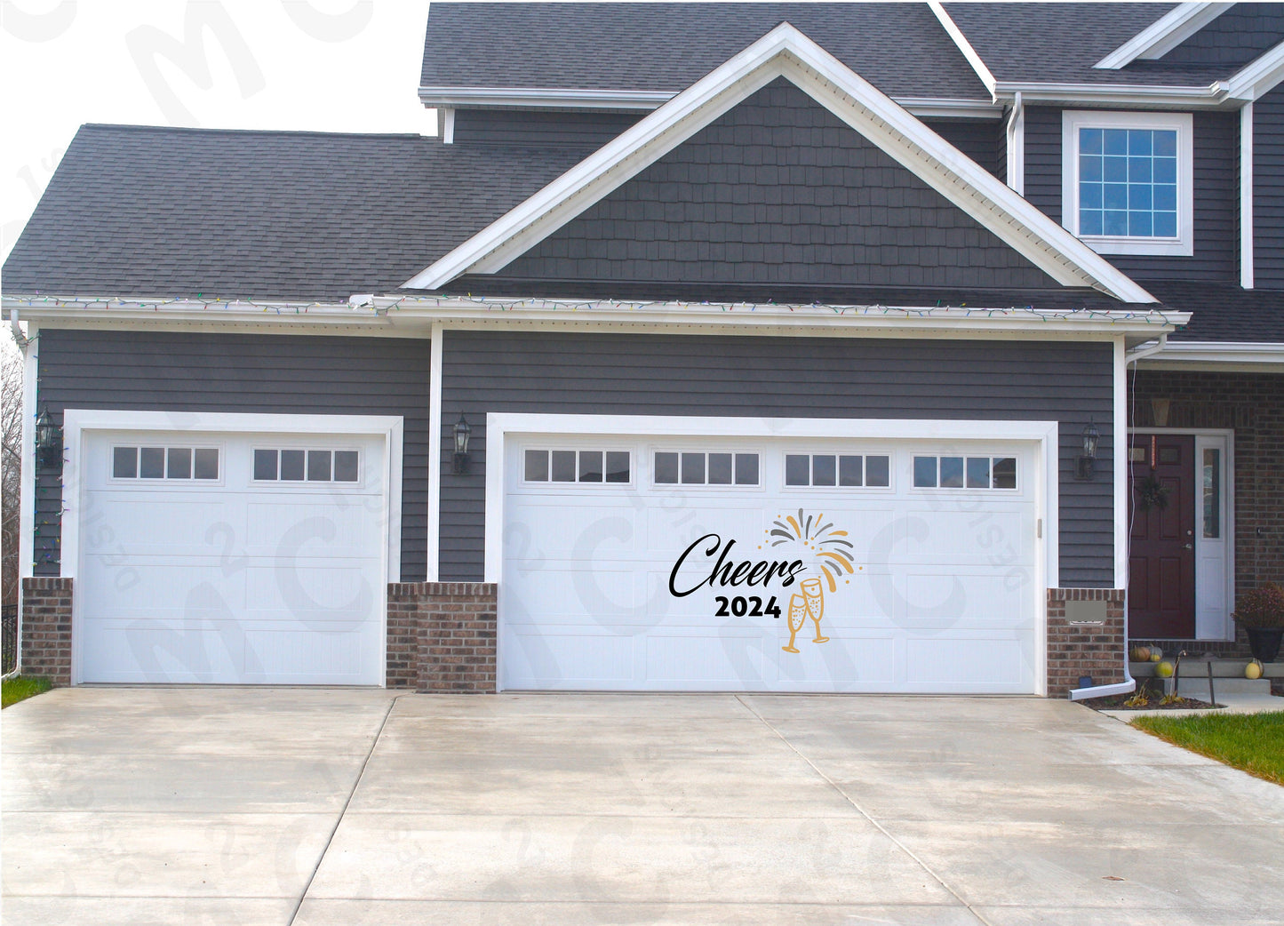 Happy New Year Magnetic Garage Door Sign | Reusable Celebration Decor