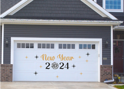 Happy New Year Magnetic Garage Door Sign | Reusable Celebration Decor
