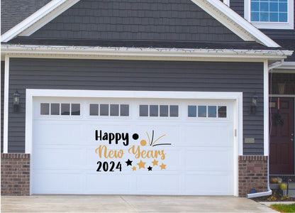 Happy New Year Magnetic Garage Door Sign | Reusable Celebration Decor