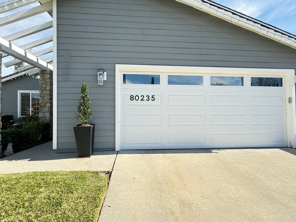 Permanent Decal Vinyl Address Numbers: 6 inches Weatherproof for Home, Garage, Mailbox