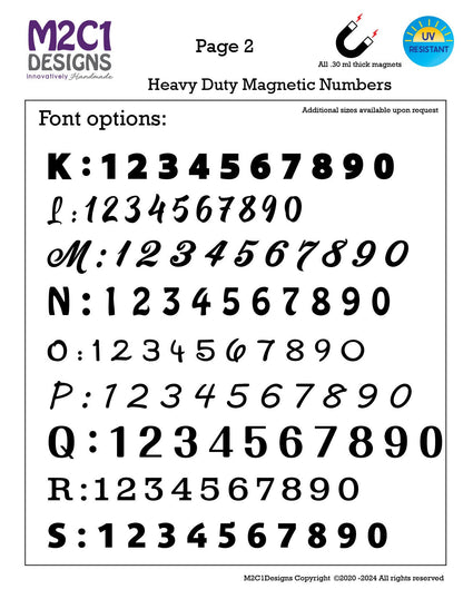 Mailbox 4 inches Magnetic Numbers: Personalized Home Address Sign