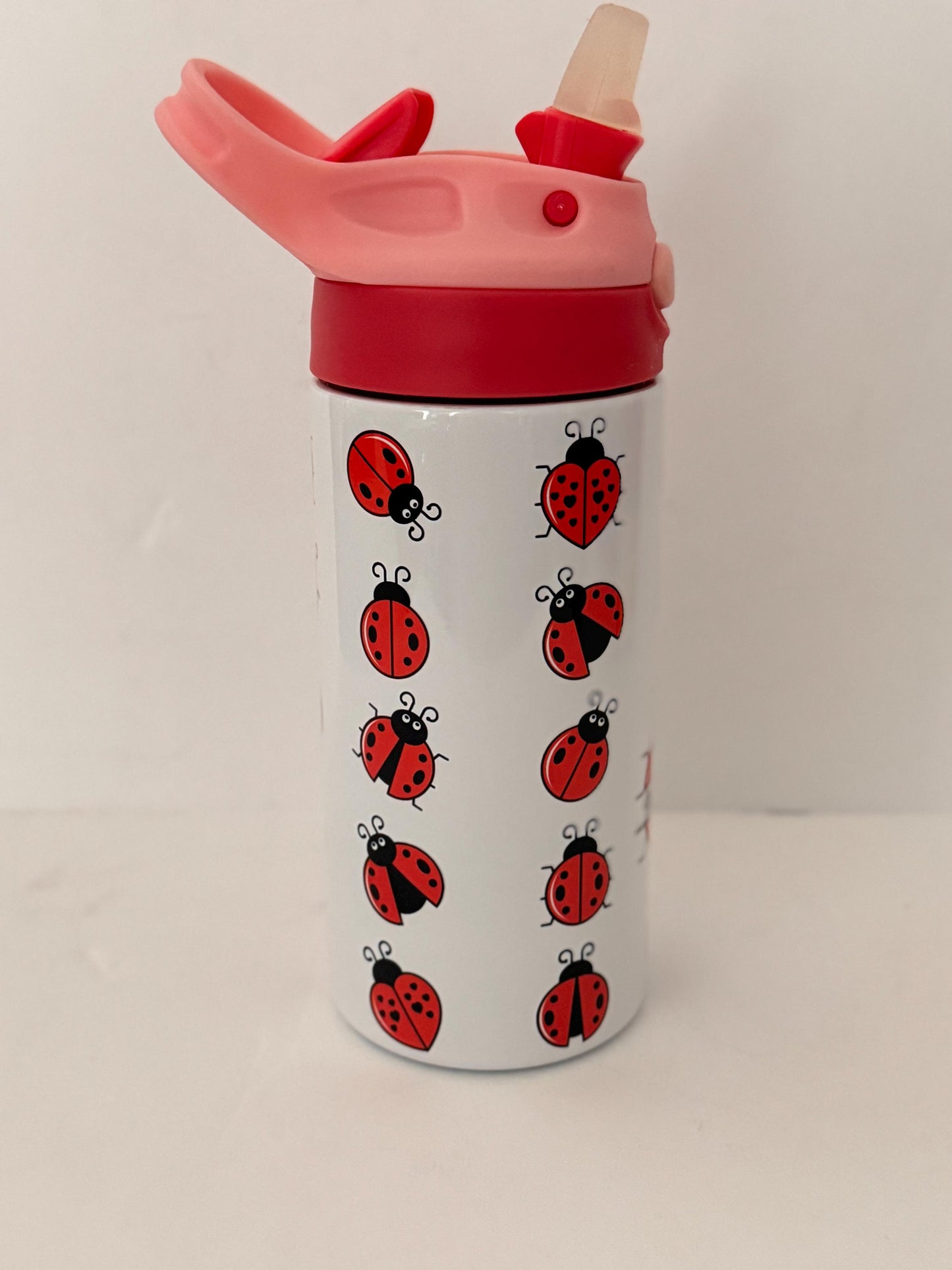 Ladybug Tumbler: Stainless Steel Spring Tumbler