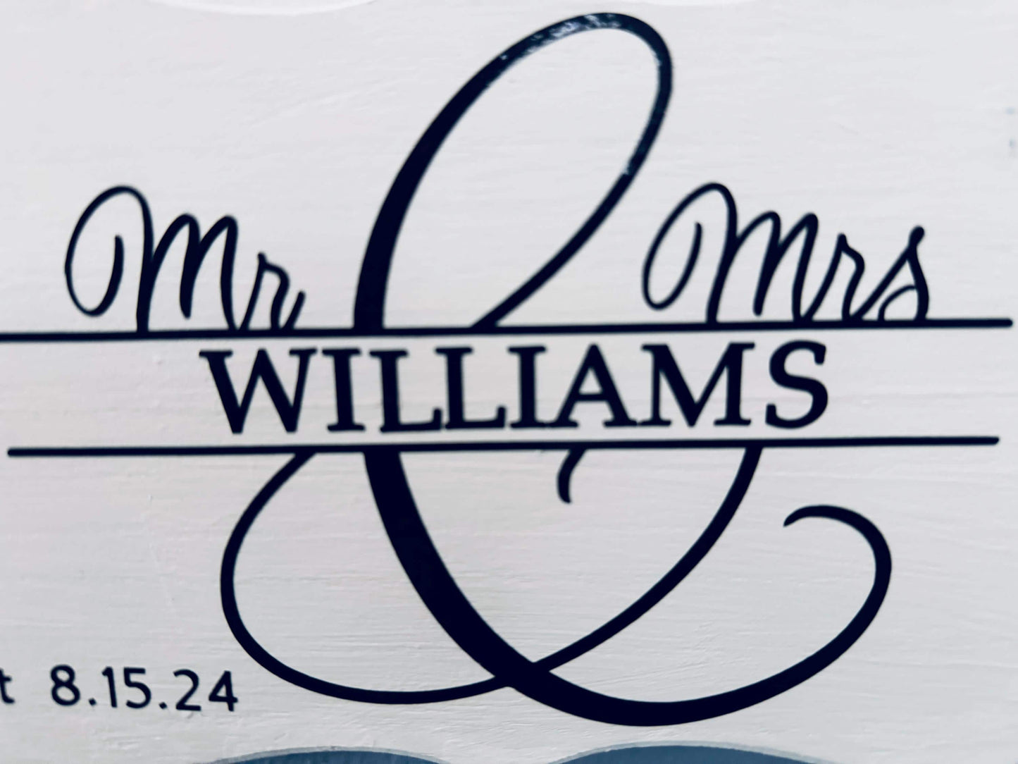 Personalized Mr. and Mrs. Wood Wedding Plaque – Custom Last Name and Date