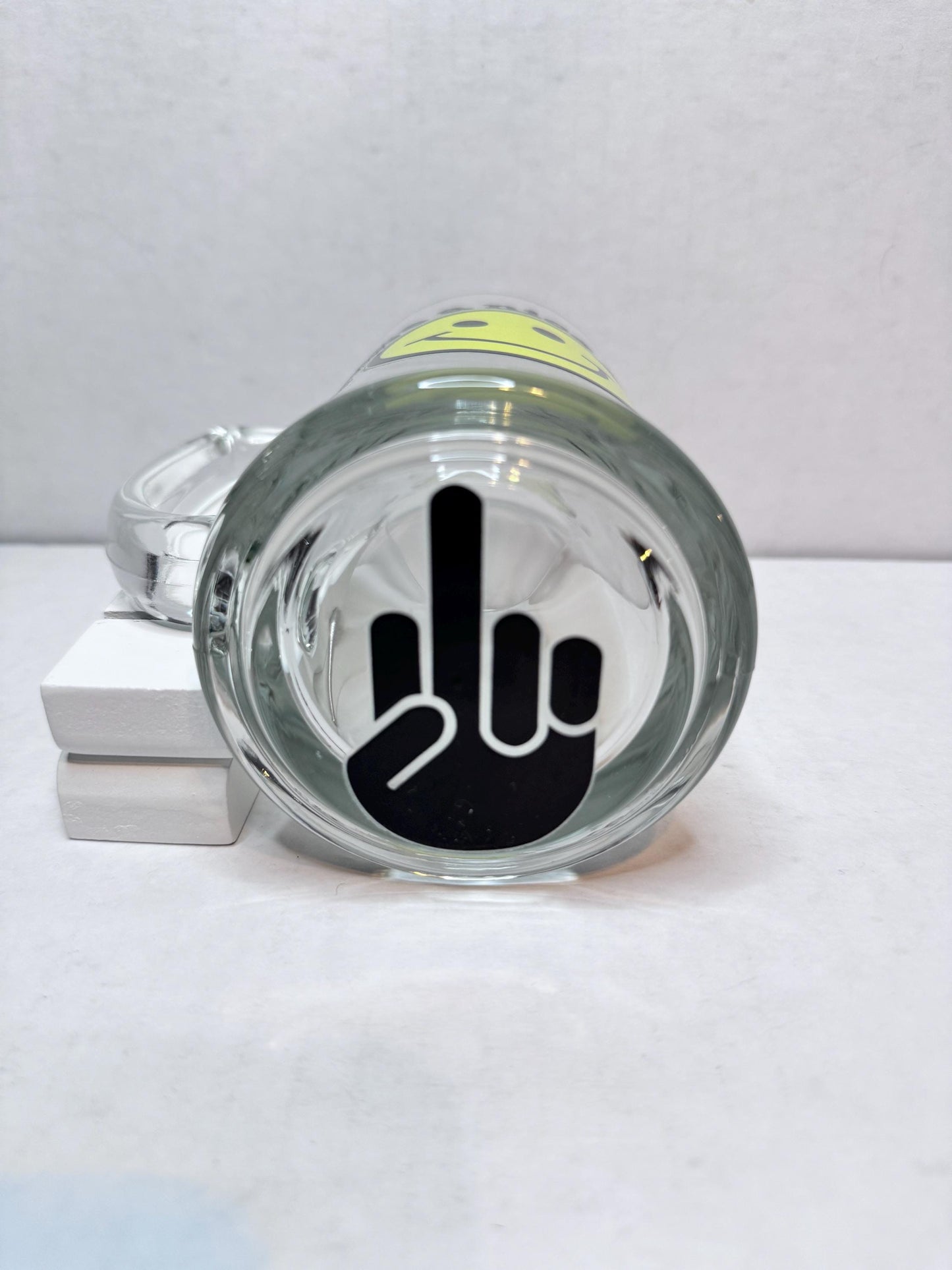 Middle Finger Beer Mug:  Have a Nice Day Humorous Gag Gift