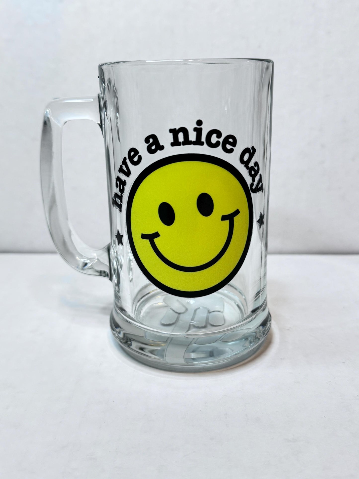 Middle Finger Beer Mug:  Have a Nice Day Humorous Gag Gift