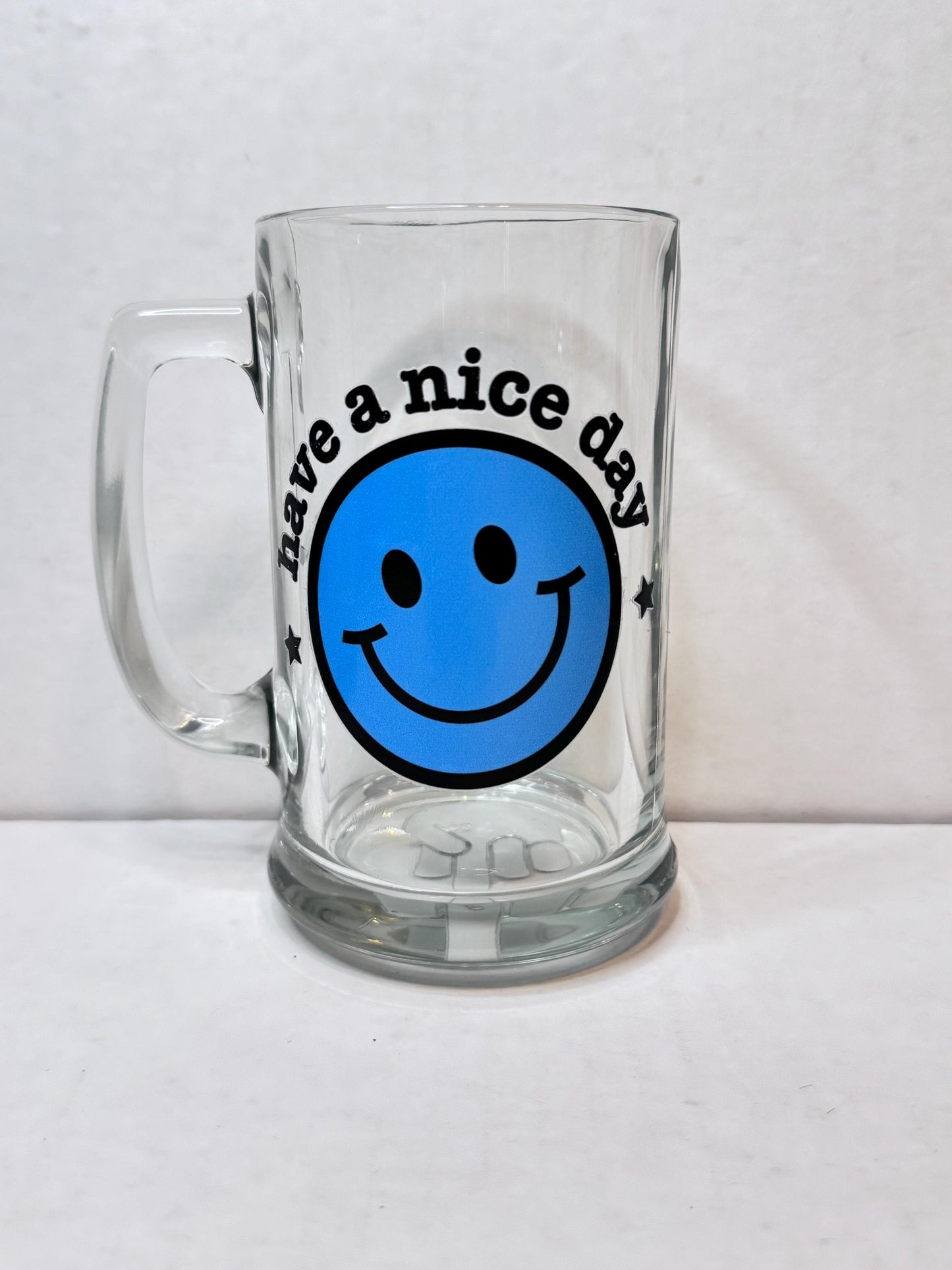 Middle Finger Beer Mug:  Have a Nice Day Humorous Gag Gift