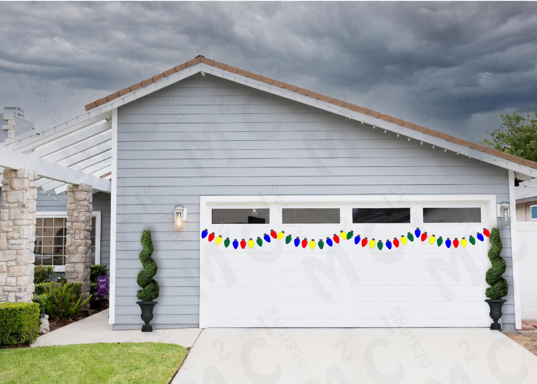 Jumbo Christmas Bulb Magnets – Festive Garage Door Decorations