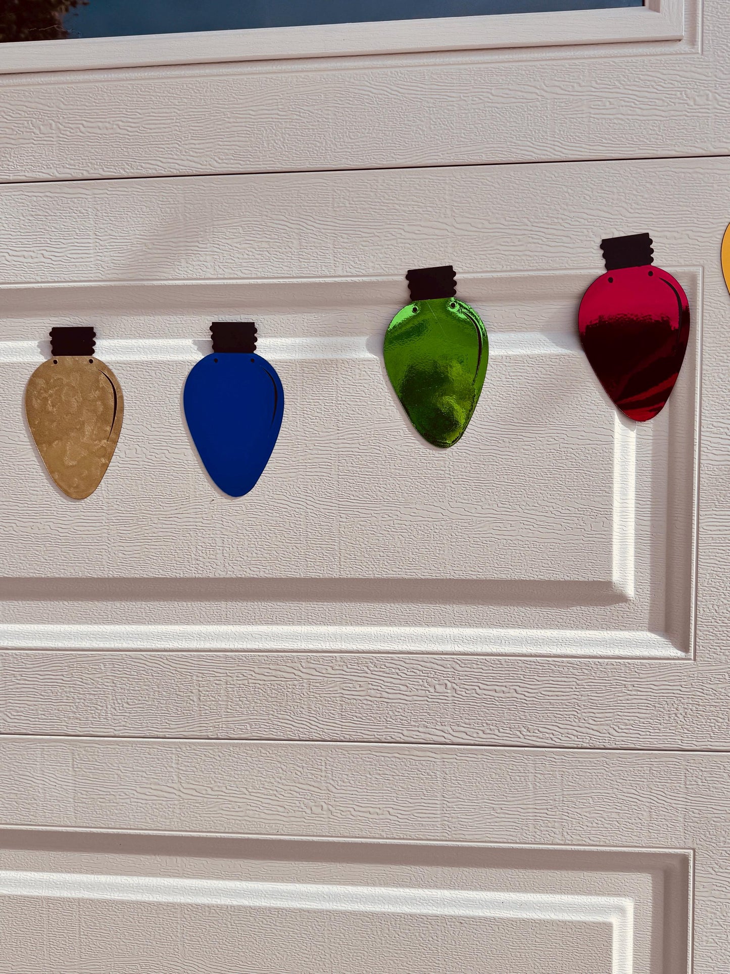 Jumbo Christmas Bulb Magnets – Festive Garage Door Decorations