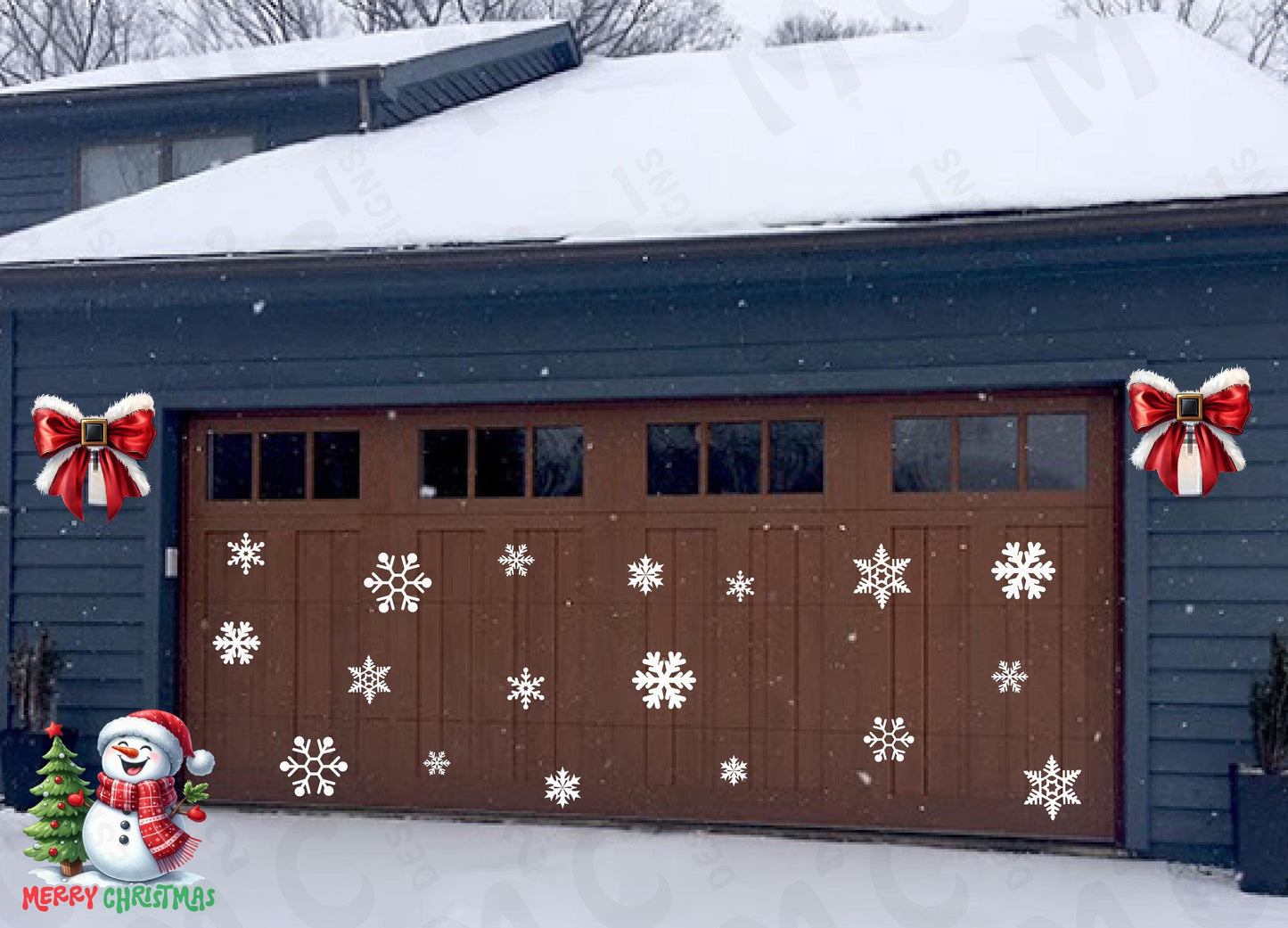 Snowflake Magical Outdoor Magnets for Winter Garage Door Decorations
