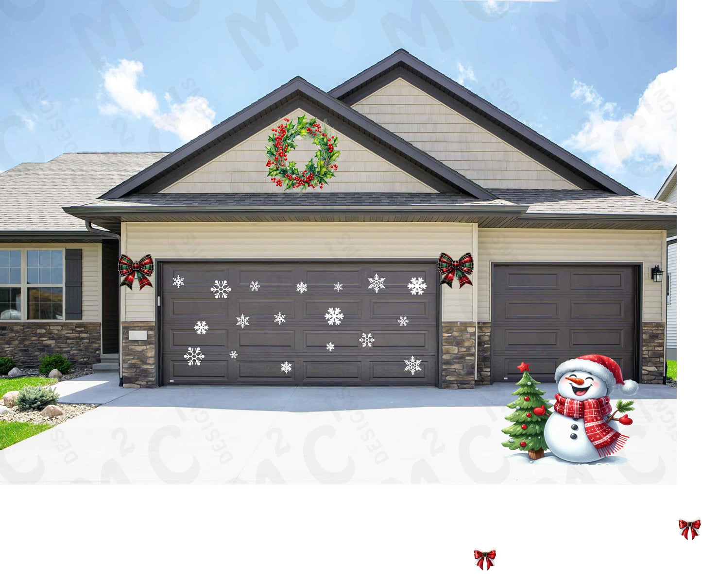 Snowflake Magical Outdoor Magnets for Winter Garage Door Decorations