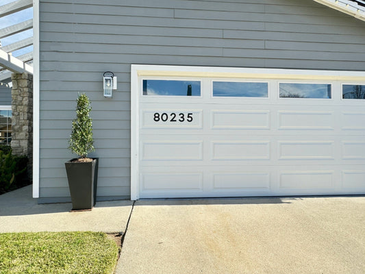 Permanent Decal Vinyl Address Numbers: 6 inches Weatherproof for Home, Garage, Mailbox